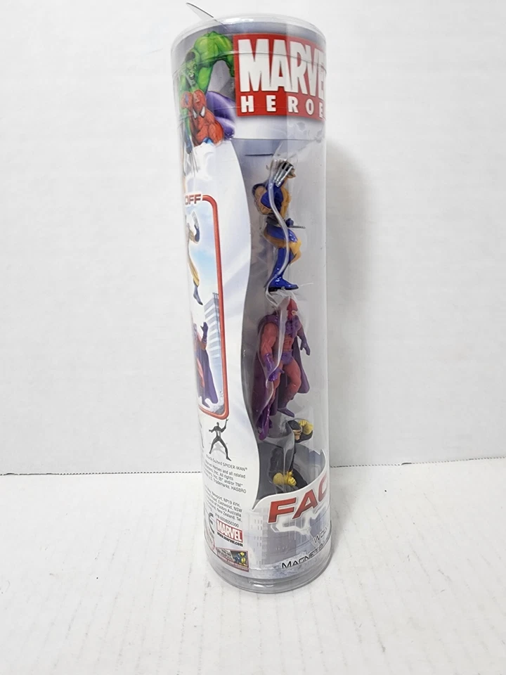 Paquete de 3 minifiguras cara a cara de héroes de Marvel - Wolverine, Magneto, Cíclope Foto 2 de 4