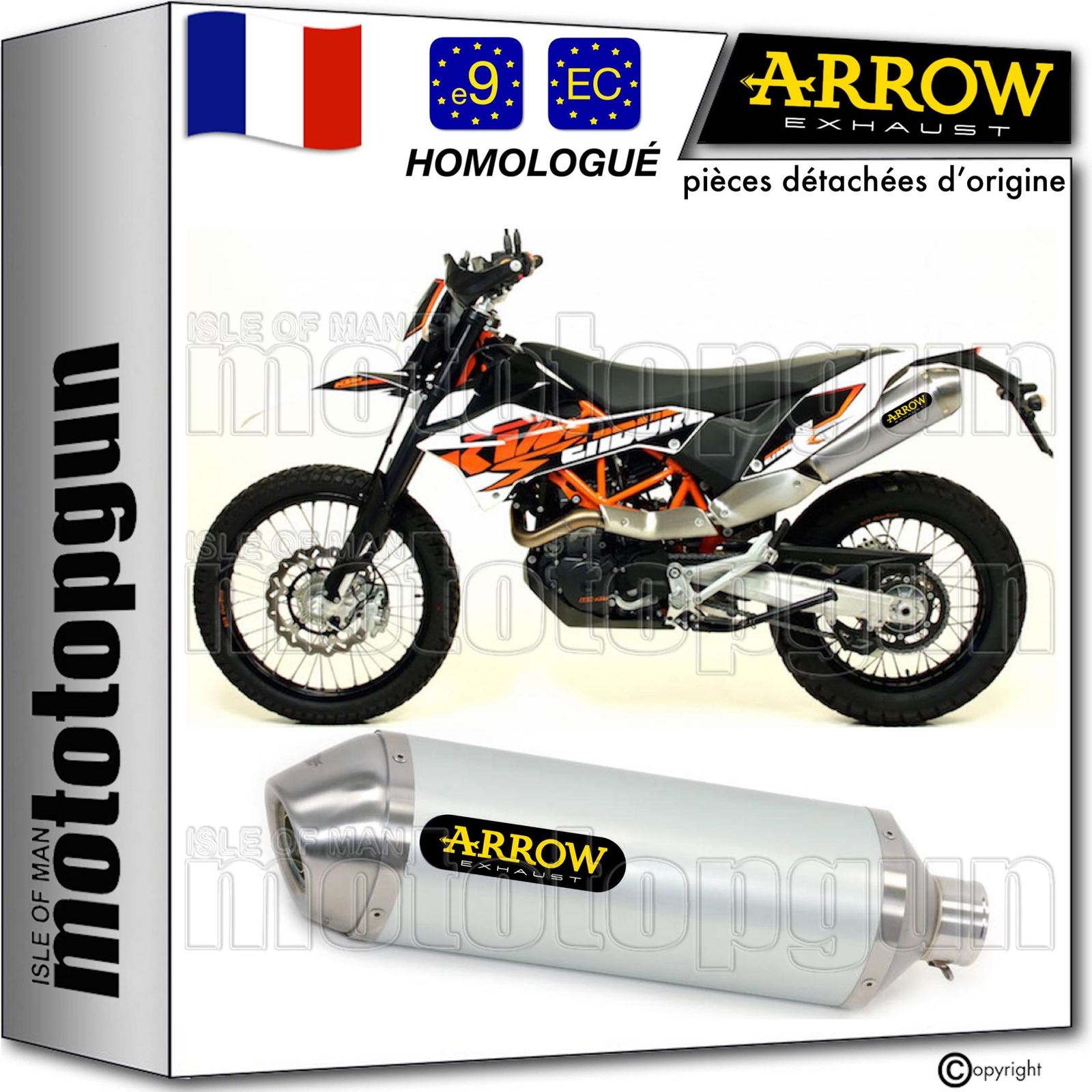 Échappement Arrow KTM 690 Enduro 2010 pour l'aventure tout-terrain