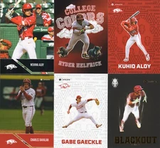 ONIT Athlete 2025 Arkansas Razorbacks Baseball Team Trading Cards - You Pick