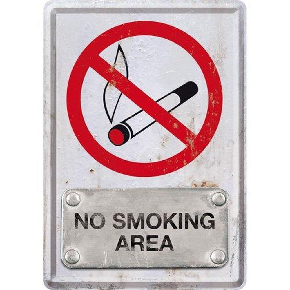 Nostalgic-Art - Nichtraucher Blechschild Metallschild Postkarte - No Smoking