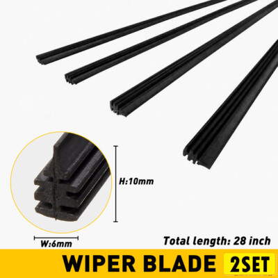8 Universal pcs 28'' Car Bus Silicone Frameless Windshield Wiper Blade Refills US