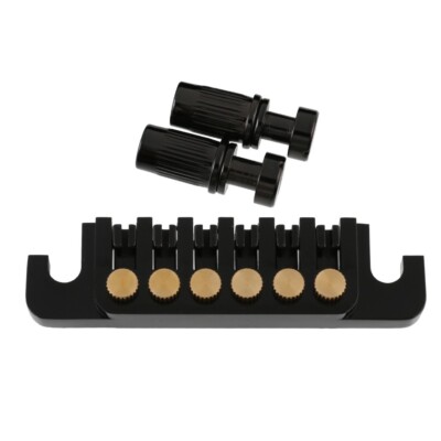 TP-6 Style Bridge Stop Bar Vintage 70's Bridge for LP Les Paul Guitar Black