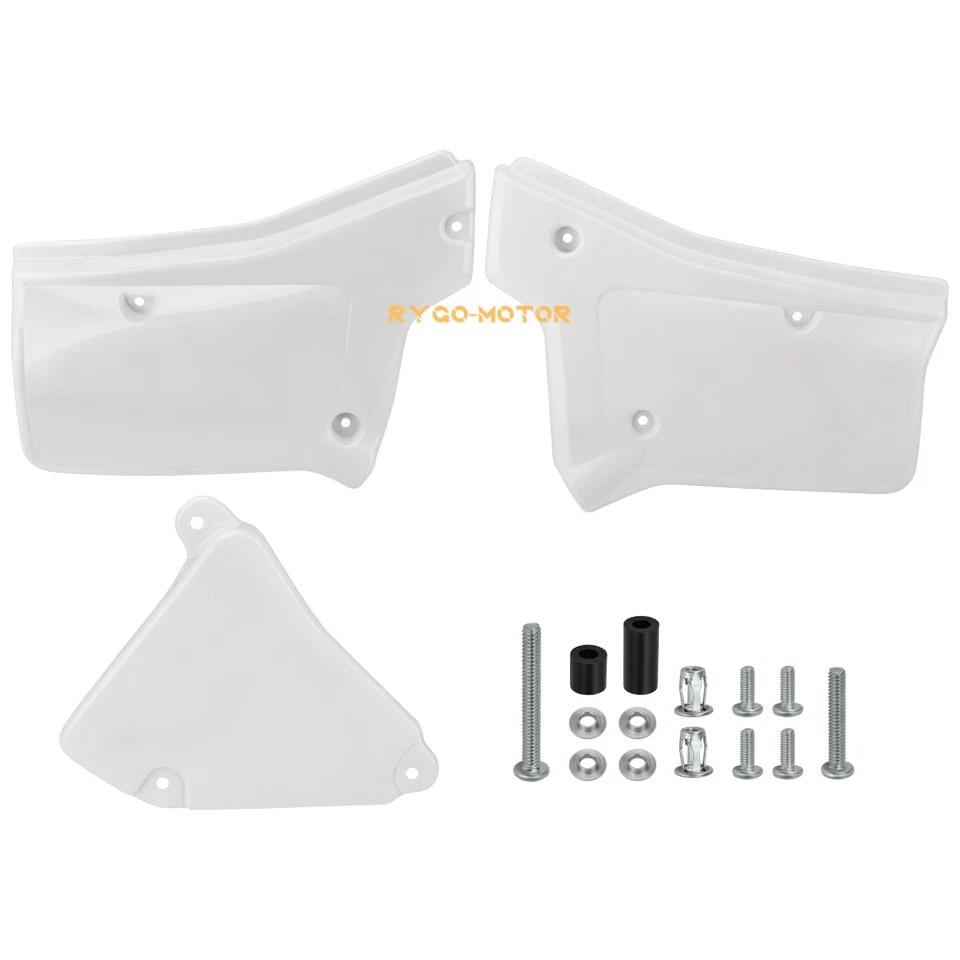 One Set Side Panels Covers Fender for Honda XR200R 1984-2002 XR250R 84-85 White - Image 3 of 4