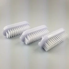 3 PC DOUBLE-SIDED NAIL CLEANING BRUSH (WHITE)