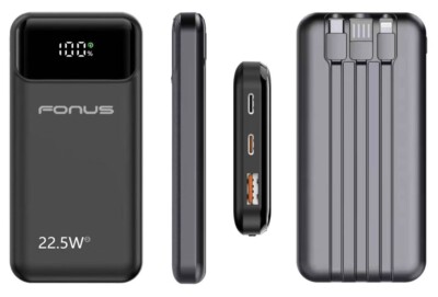 10000mAh Power Bank 22.5W PD Fast Charge Backup Battery Portable for Tablets