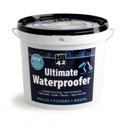 HB42 Ultimate Paint On Flexible Waterproof Sealant 6kg Black / Grey Apply in Wet