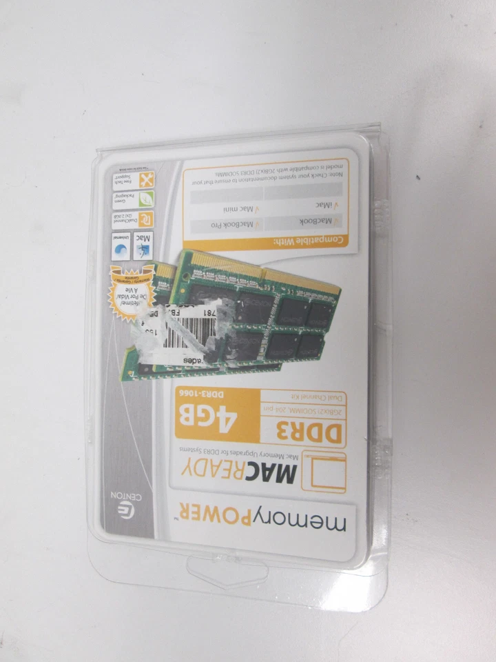 Centon Memory Power Mac Ready DDR3-1066 4GB SODIMM, 204-pin - Image 2 of 4