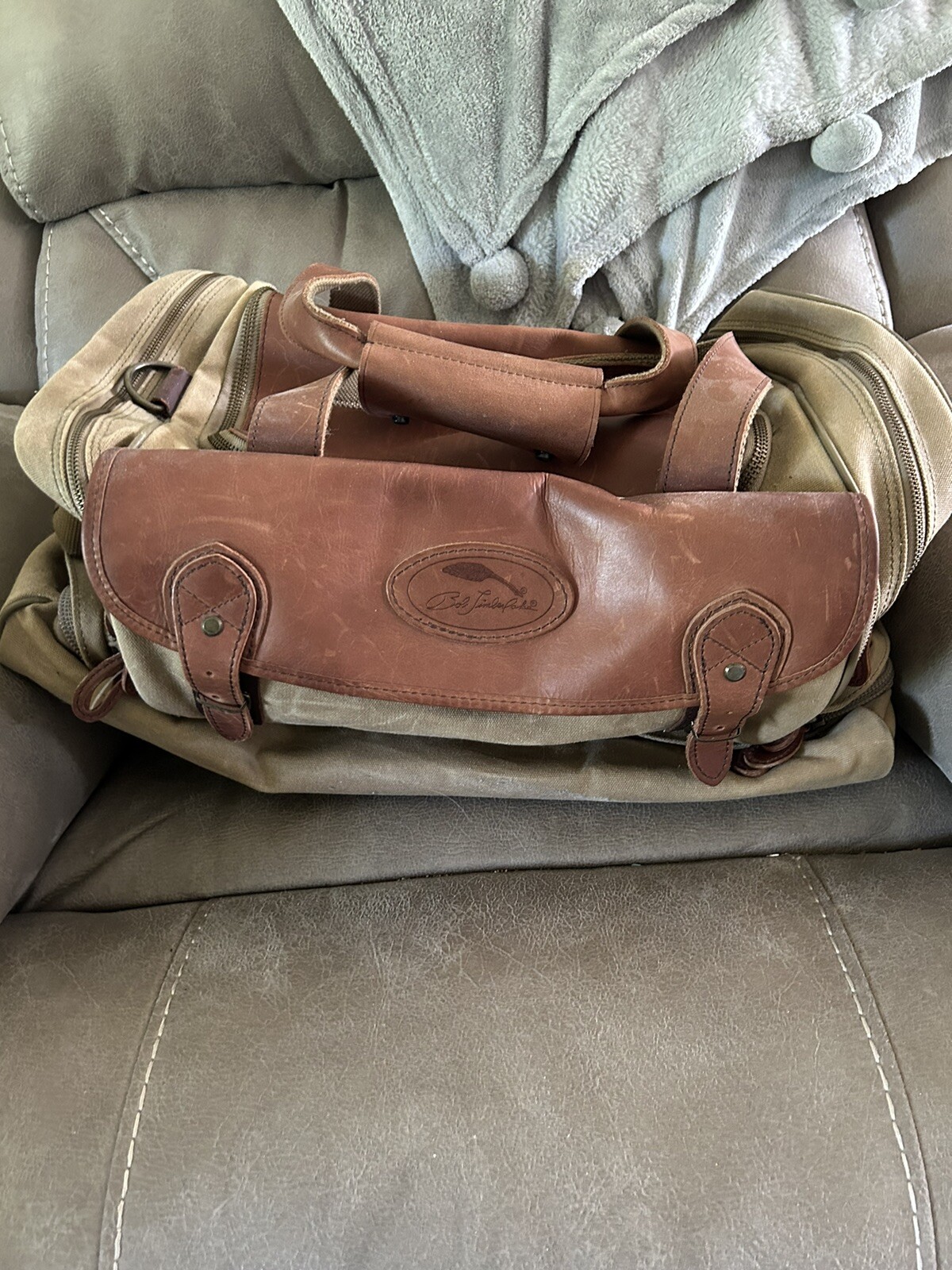Bob Timberlake Travel Duffel Bag Leather Canvas eBay