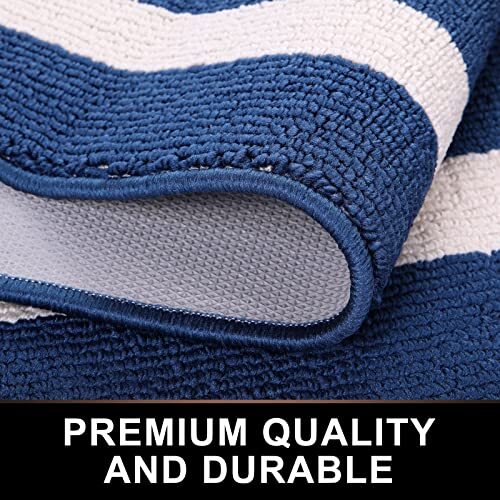 Indoor Door Mat, 20x32, Non-Slip Absorbent Resist Dirt Entrance 20" x 32" Navy - Bild 4 von 7