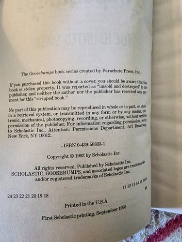 FIRST PRINT Goosebumps PB Books - You Can't Scare Me! and The Haunted Mask - Picture 4 of 4