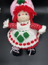 Hand Crocheted Strawberry Shortcake Doll 14  Tall
