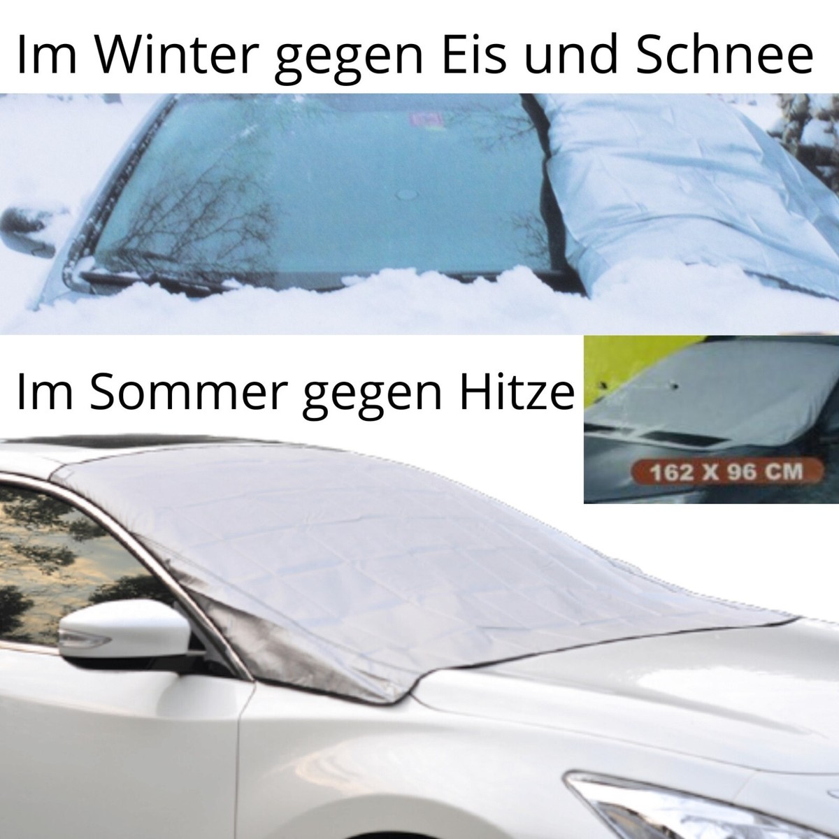 Auto Frontscheibenabdeckung - Schutz Vor Schnee, Frost & Sonne, Faltbar