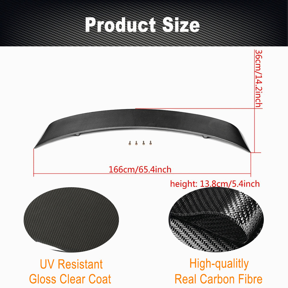 Fit For Audi R8 GT V8 V10 2008-2015 Rear Trunk Spoiler Boot Wing Lip Real Carbon