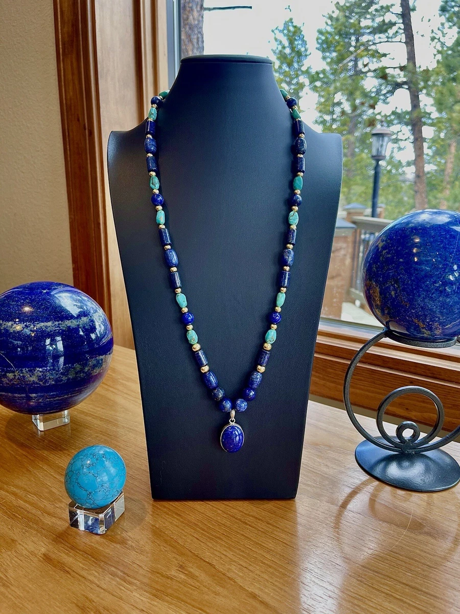 Turquoise and lapis best sale necklace