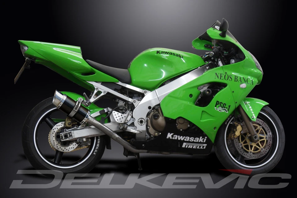 Kit silenciador escape carbono redondo 8" Kawasaki ZX-9R Ninja 2002-2003 Foto 4 de 4