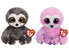 SET of 2 TY Beanie Boos 6" DANGLER & DREAMY the Sloth Stuffed Animal Plush MWMTs