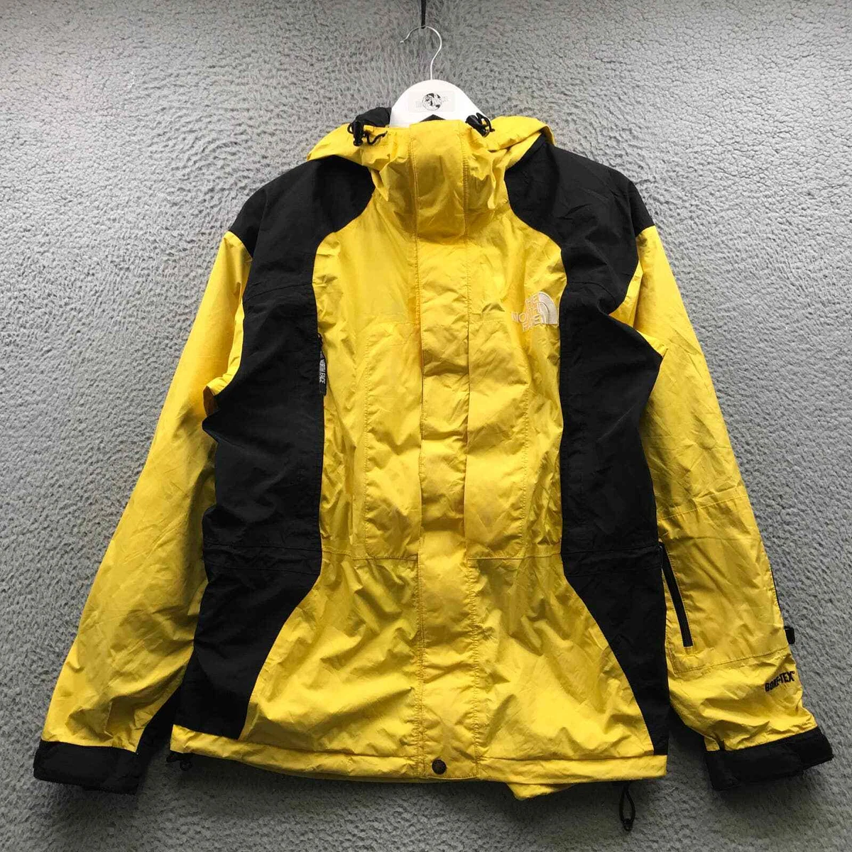 Vintage The North Face Gore-Tex Nylon Jacket Men's Small S Full Zip Yellow Black