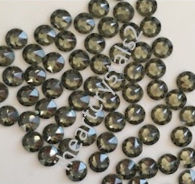 BLACK DIAMOND SHIMMER 12ss 3mm IHC Austrian Crystal Flatback - Foto 10