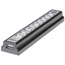 Manhattan Hub USB 2.0 Hi-Speed 10 Porte da Tavolo con Alimentatore