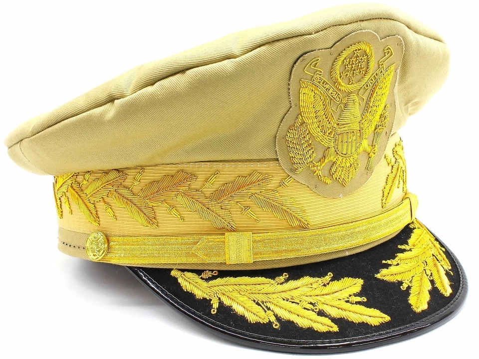 UNIFORME AUTÉNTICO EJÉRCITO DE EE. UU. GENERAL DOUGLAS MACARTHUR CAQUI Insignia por DEURA EE. UU. Foto 3 de 4