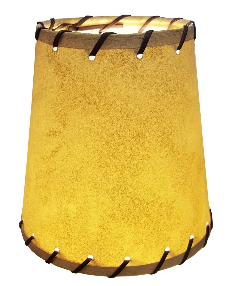 Clip en tonos traseros duros bronceados con borde de cuerda de cuero 4" x 6" x 6" Foto 4 de 4