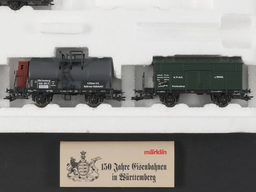 Märklin 4510 Wagon Set Württemberg 4x Freight Car AC H0 Top! Boxed 1702-24-34 - Picture 3 of 9