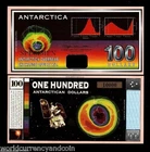 ANTARCTICA USA 100 DOLLARS NEW 2001 OZONE SPACE MAP SPECIMEN UNC MONEY BILL NOTE