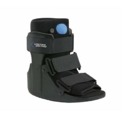 UnitedOrtho Short Air Cam Walker Fracture Boot, Fits Left or Right, Small, Black