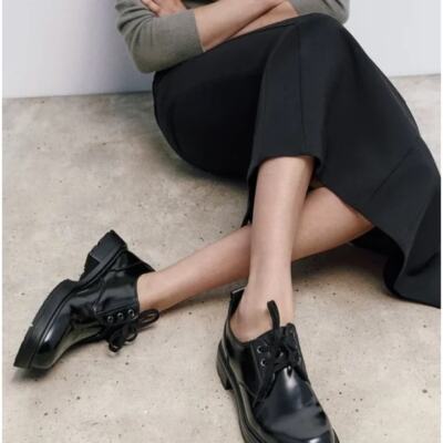 完売品 ZARA 革靴 本革 ブラック 42 27.0 完売品 ZARA 革靴 本革 ブラック 42 27.0