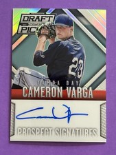 Cameron Varga 2014 Panini Autographed Prospect Prizm Card #60 Tampa Bay Rays 