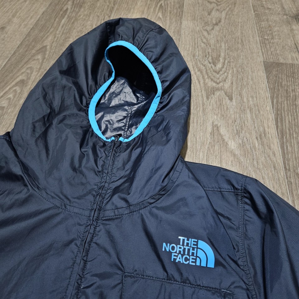 The North Face ' Hooded WindWall ' Jacket Mens Medium Navy Blue eBay