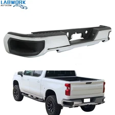 For Chevy Silverado GMC Sierra 1500 2019-2023 Chrome Rear Bumper Assembly Steel
