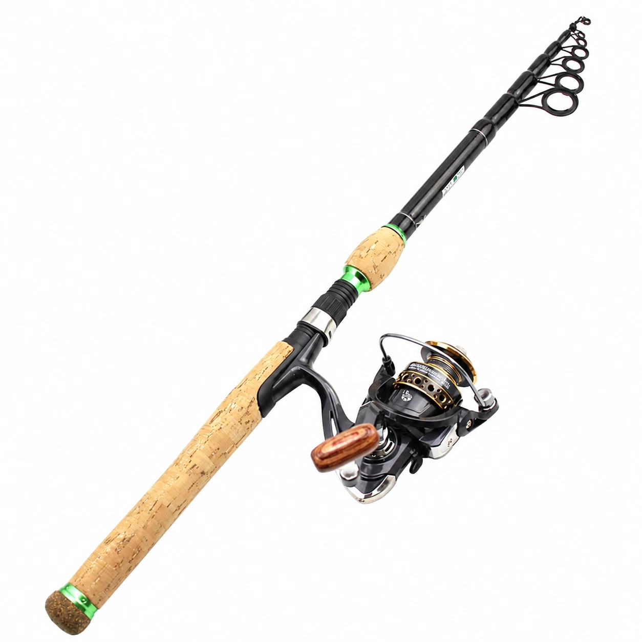 Carbon Fiber Telescopic Fishing Rod and Reel Combo, Spinning Fishing Pole for