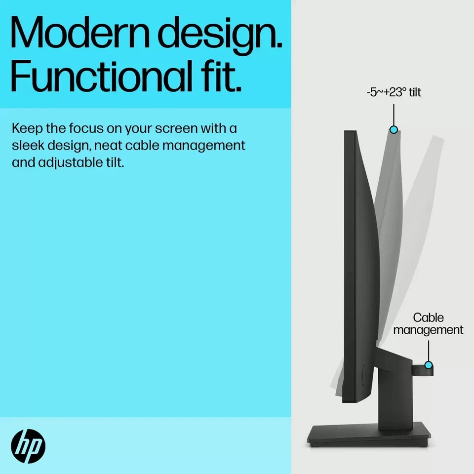 HP Monitor V24v G5 23.8 Inch Full HD 75Hz Monitor, 6D8H0AA#ABU - Image 4 of 4