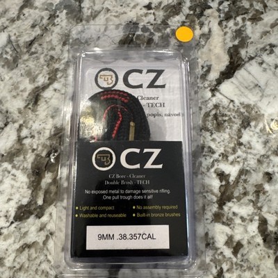 OCZ CZ Bore Cleaner Double Brush Tech 9mm .38 .357 Cal Rope Snake Barrel Cleaner