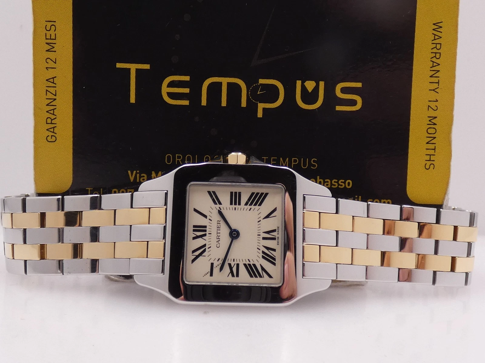 CARTIER SANTOS DEMOISELLE BOX&PAPERS GOLD&STEEL '2017 TOP W25067Z6-2701 WATCH