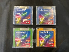 Lot OF 4 Fuji Fujifilm Zip 100 MB Disc Mac Formatted factory sealed