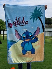 NEW Large STITCH Throw Blanket Animation Sz 40" X 55" Very Soft