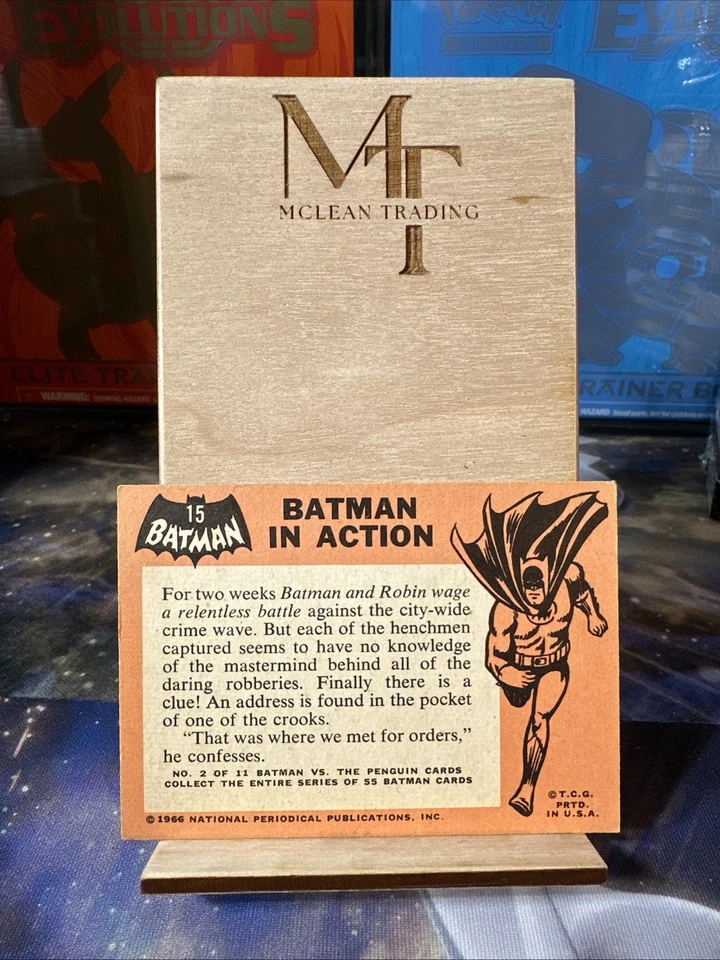Batman in Action - 1966 Topps Batman Black Bat #15 - Image 2 of 2