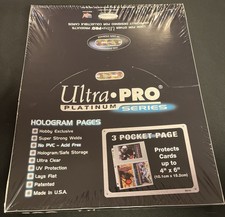 100 Ultra Pro Platinum 3-POCKET 4x6 Pages Cards, Photos, Currency, Post Cards