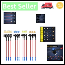 12 Pack 12V Car Add-a-Circuit Fuse Tap - Standard, Mini, Micro2 & Low Profile