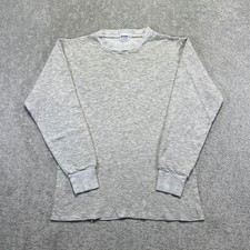 VTG Duofold Shirt Mens M Gray Two Layer Fabric Thermal Base Layer Long Sleeve