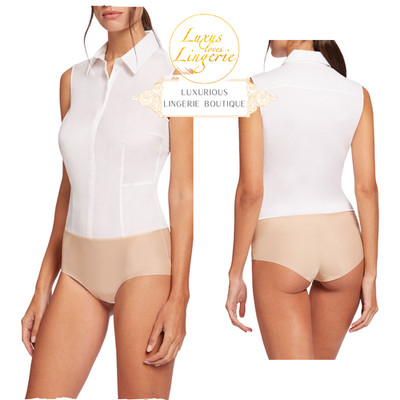 LONDON EFFECT SUMMER BODY by Wolford 38 white weiß Ärmellos Blusen Design