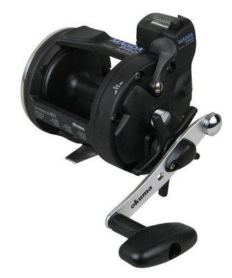 Okuma Magda Pro Line Counter Levelwind Trolling Reel, Small, Stainless Steel,...