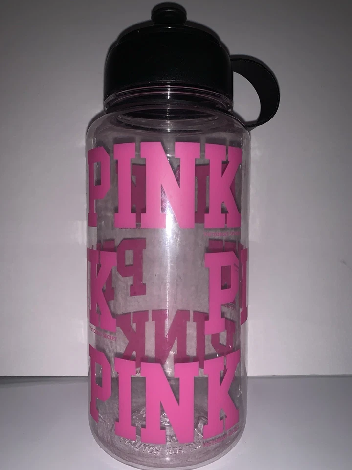 Garrafa de água Victoria’s Secret rosa 32 oz rara usada - Imagem 4 de 4