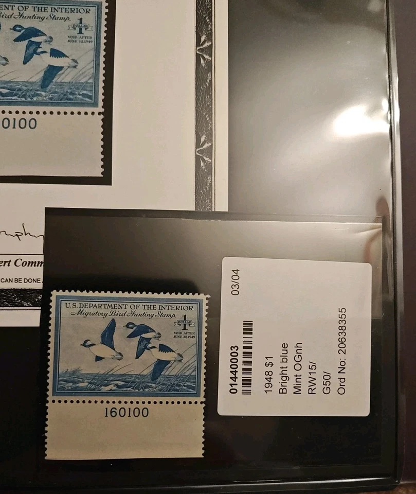 Certified PSE-RW15 - 90 — ( XF) Extremely Fine Federal duck stamp - Image 3 of 3