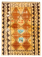 Traditional Vintage Hand-Knotted Carpet 4'4" x 6'2" Wool Area Rug