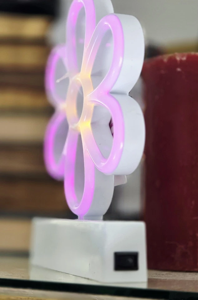 Bytech Flower Neon Stand Battery Operated (AA Included) Neon Light New With Tags - Image 4 of 4
