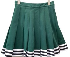 Dehen Hunter Green Cheerleading Skirt Pleated Size 5 Striped XS Vintage 60s 70s