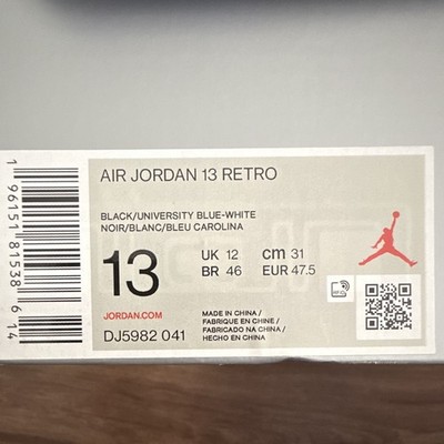Jordan Air Jordan 13 Retro Mid Black/University Blue/White 2022 DJ5982-041